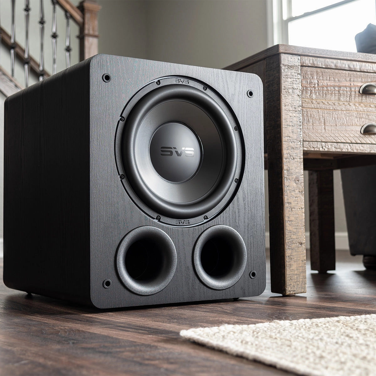 SVS PB-3000 13 Inch Ported Subwoofer with SoundPath Wireless Audio Adapter (Premium Black Ash)