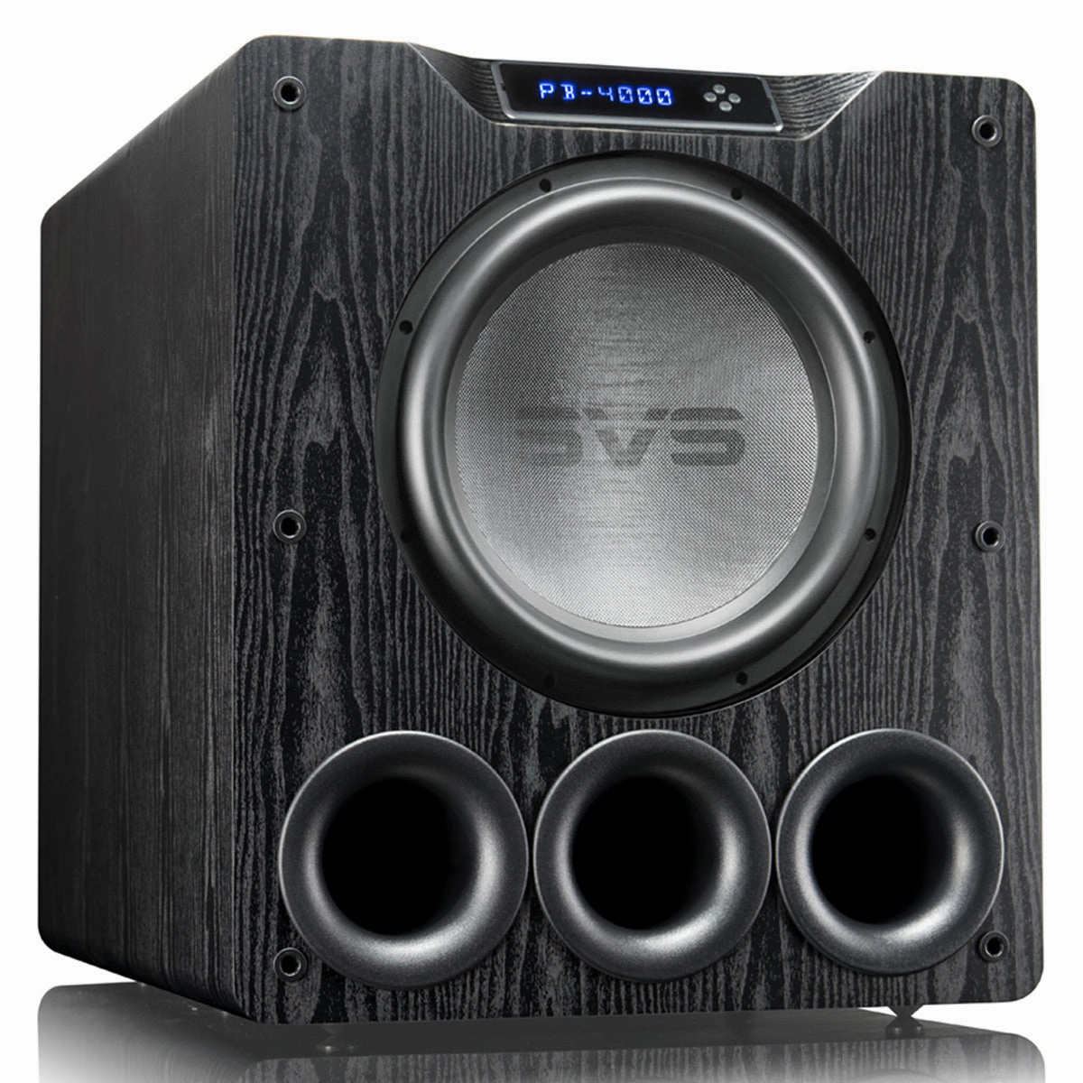 SVS PB-4000 13.5 Inch Ported Box Subwoofer with SoundPath Wireless Audio Adapter (Premium Black Ash)