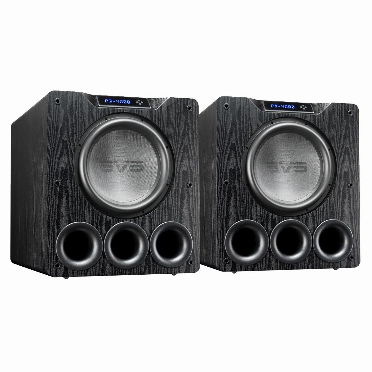 SVS PB-4000 13.5" 1200W Ported Box Subwoofers - Pair (Premium Black Ash) Subwoofers,Bass Speakers,Woofers