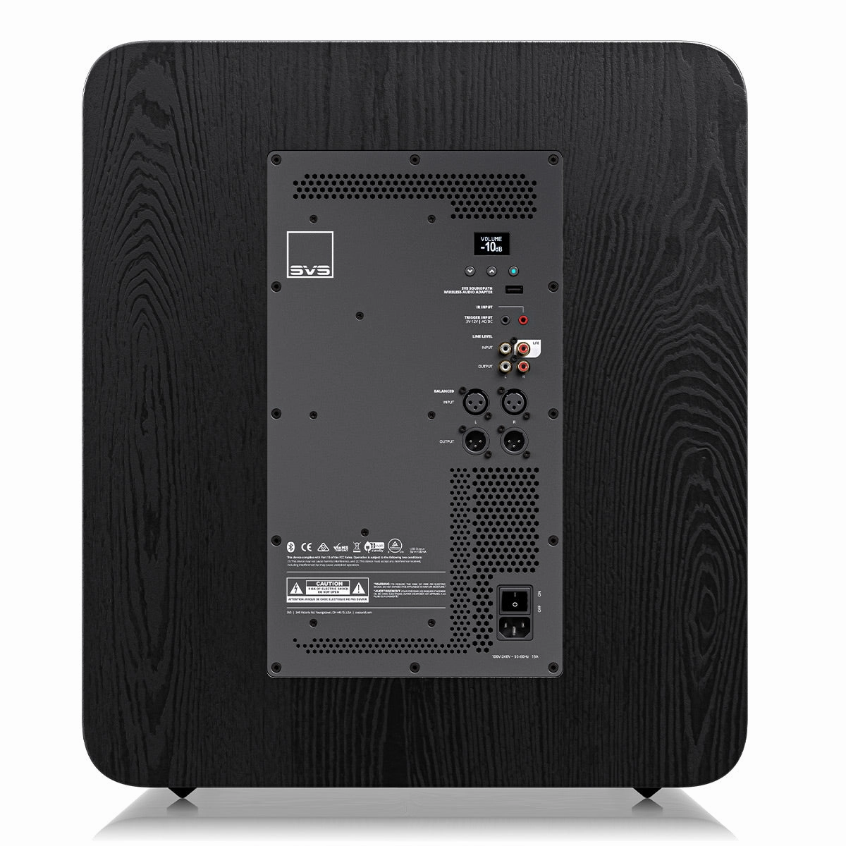 SVS PB-5000 15 Inch Ported Powered Subwoofer with SoundPath Wireless Audio Adapter (Black Ash)