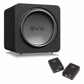 SVS SB17-Ultra 17 Inch Sealed Subwoofer with SoundPath Wireless Audio Adapter (Black Oak) Subwoofers,Bass Speakers,Woofers