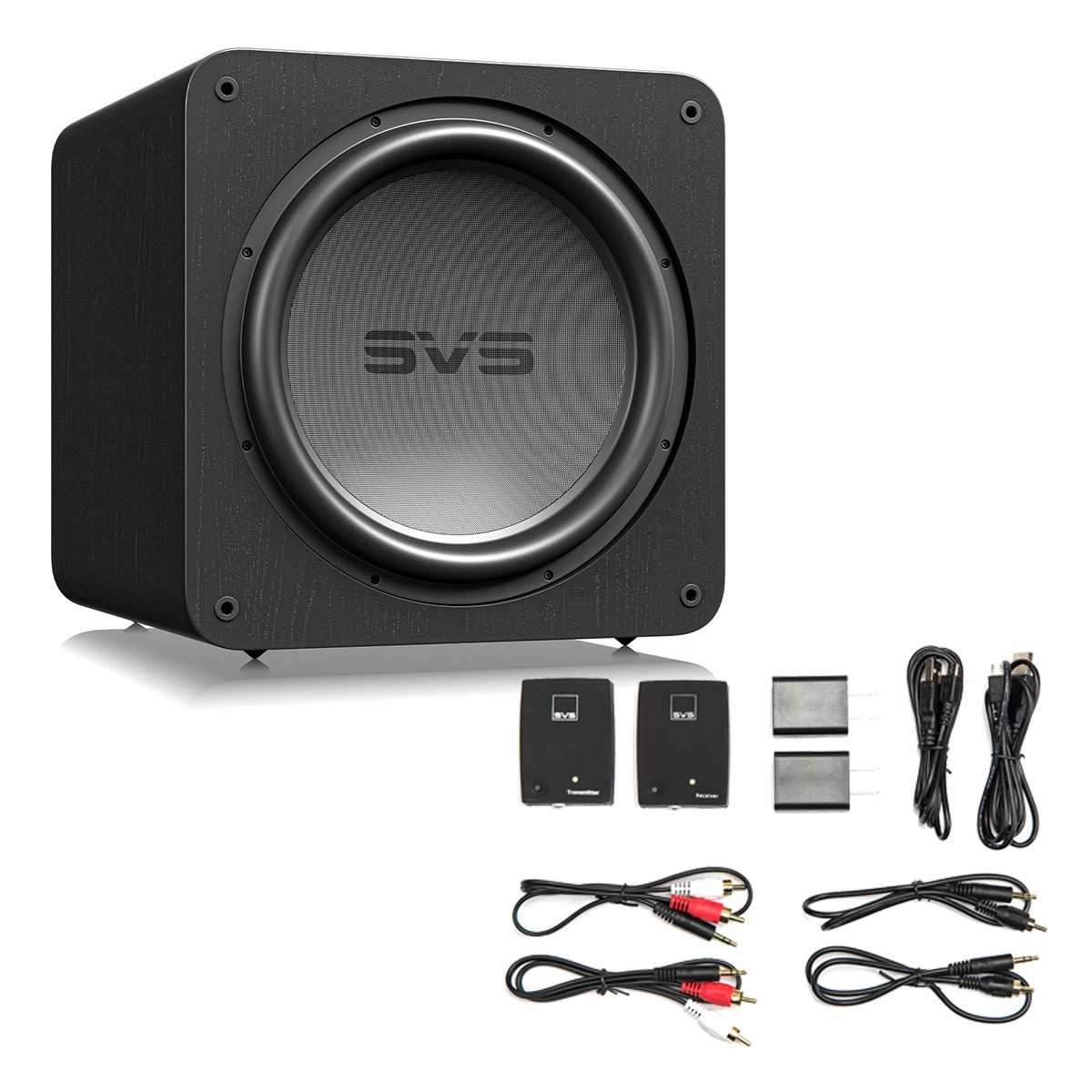 SVS SB17-Ultra 17 Inch Sealed Subwoofer with SoundPath Wireless Audio Adapter (Black Oak)