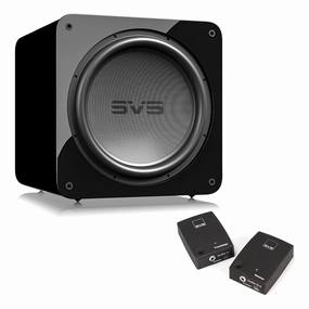 SVS SB17-Ultra 17 Inch Sealed Subwoofer with SoundPath Wireless Audio Adapter (Piano Gloss Black) Subwoofers,Bass Speakers,Woofers