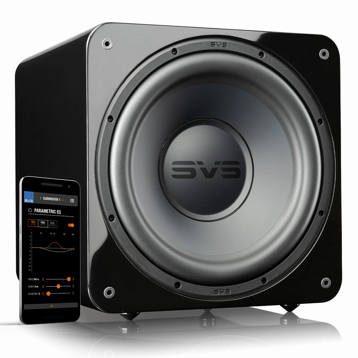 SVS SB-1000 Pro 10 Inch Sealed Subwoofer with SoundPath Wireless Audio Adapter (Piano Gloss Black)