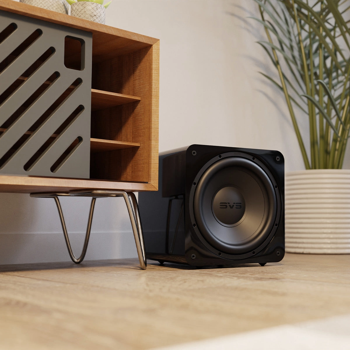 SVS SB-1000 Pro 10 Inch Sealed Subwoofer with SoundPath Wireless Audio Adapter (Piano Gloss Black)