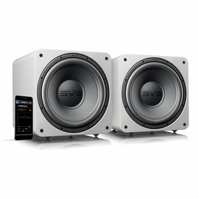 SVS SB-1000 Pro Sealed Subwoofers - Pair (White Gloss) Subwoofers,Bass Speakers,Woofers