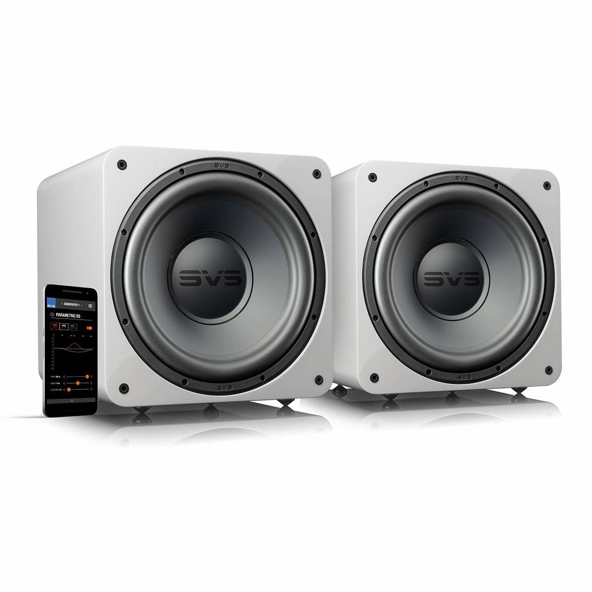 SVS SB-1000 Pro Sealed Subwoofers - Pair (White Gloss) Subwoofers,Bass Speakers,Woofers