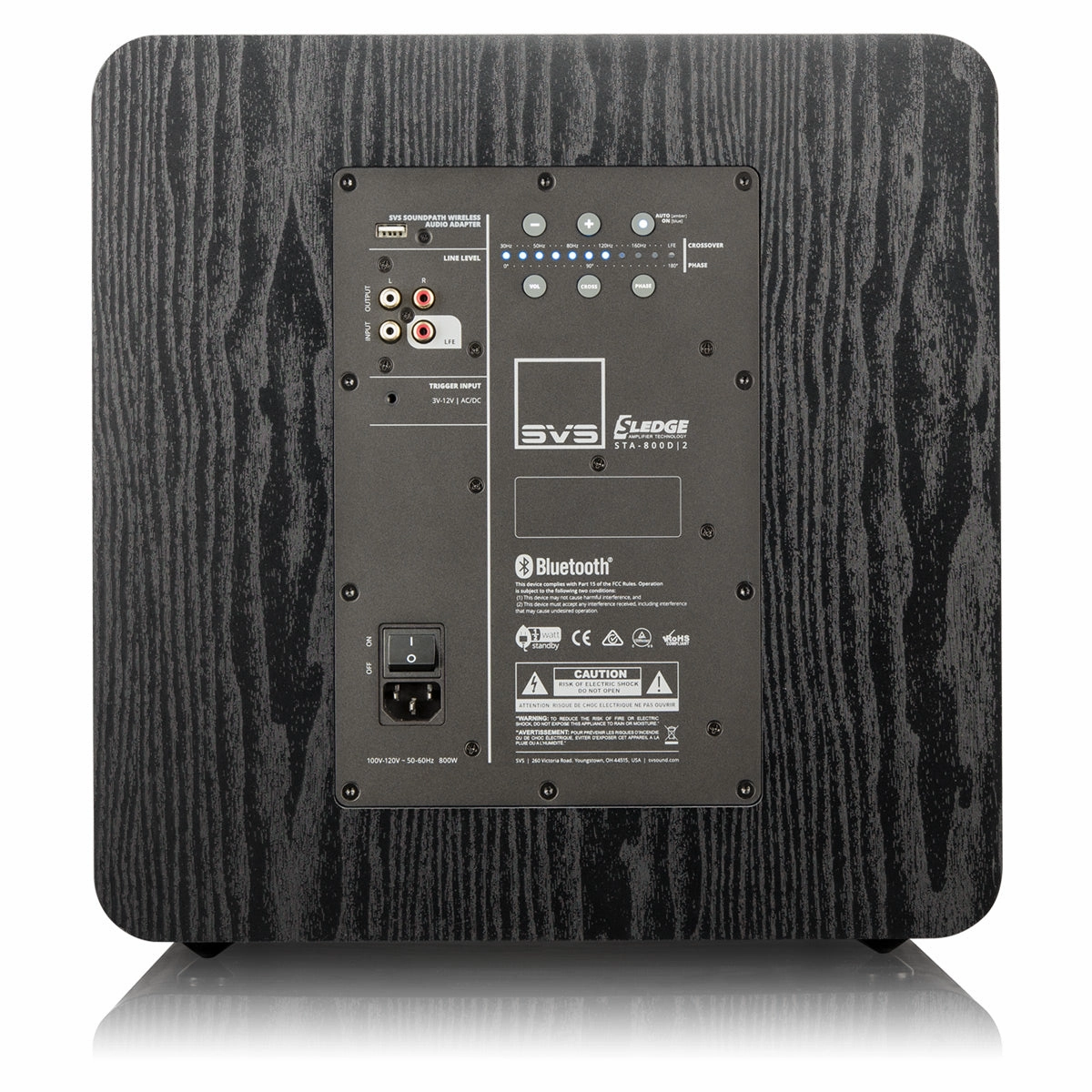 SVS SB-3000 13 Inch Sealed Subwoofer with SoundPath Wireless Audio Adapter (Black Ash)