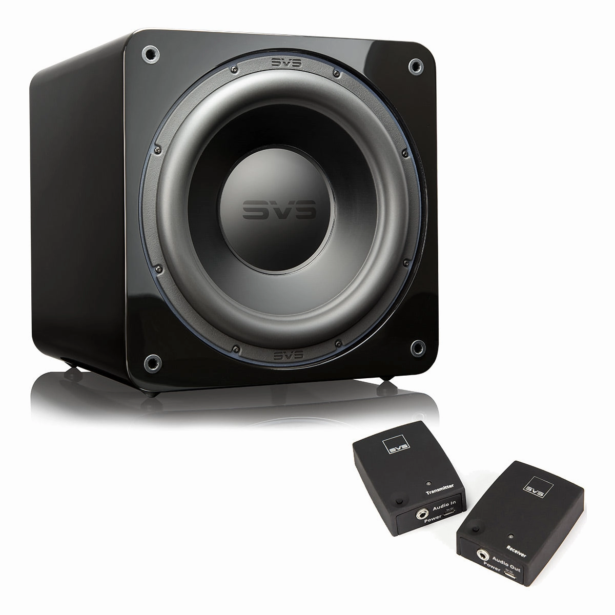 SVS SB-3000 13 Inch Sealed Subwoofer with SoundPath Wireless Audio Adapter (Piano Gloss Black) Subwoofers,Bass Speakers,Woofers