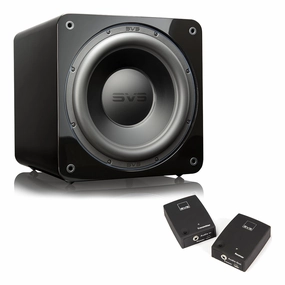 SVS SB-3000 13 Inch Sealed Subwoofer with SoundPath Wireless Audio Adapter (Piano Gloss Black) Subwoofers,Bass Speakers,Woofers