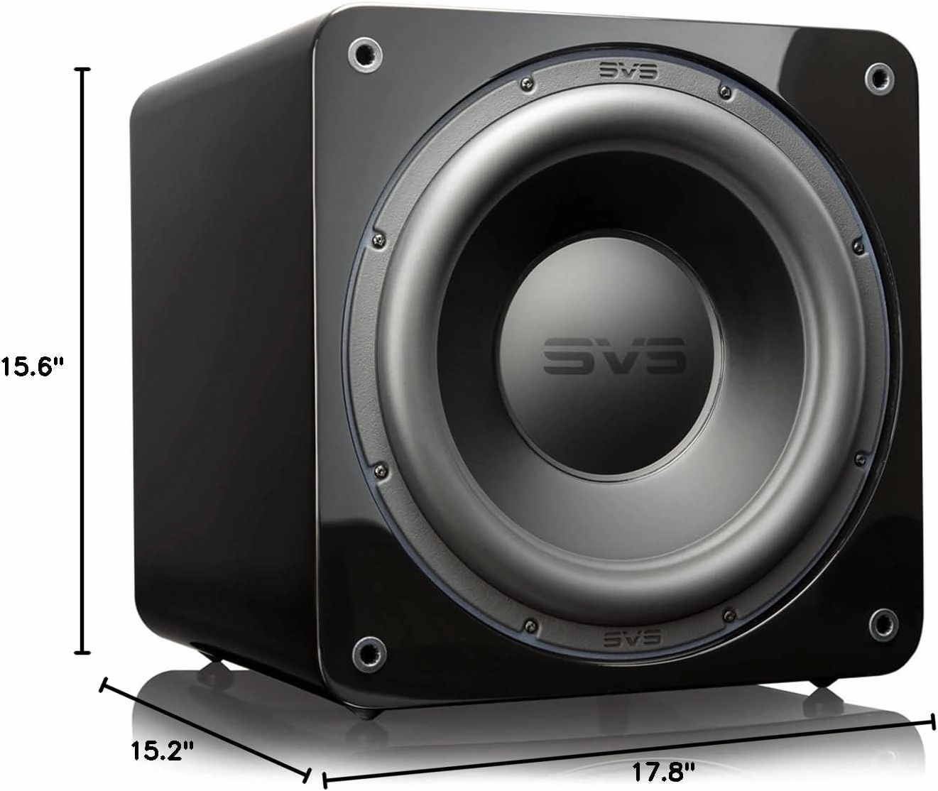 SVS SB-3000 13 Inch Sealed Subwoofer with SoundPath Wireless Audio Adapter (Piano Gloss Black)