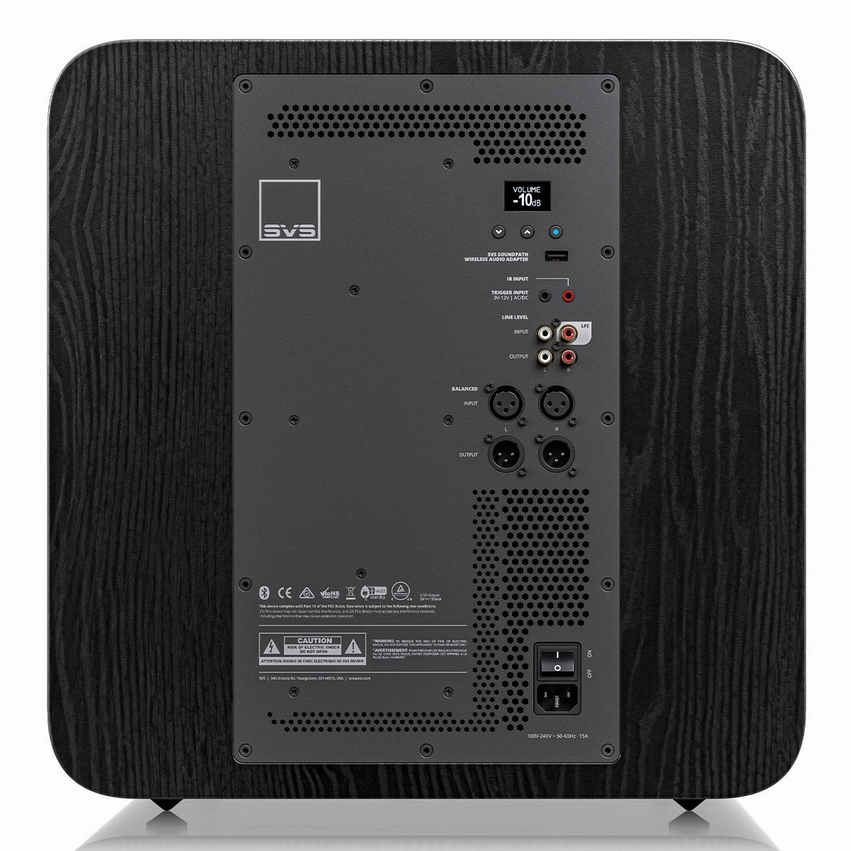 SVS SB-5000 15 Inch Powered Subwoofer with SoundPath Wireless Audio Adapter (Black Ash)