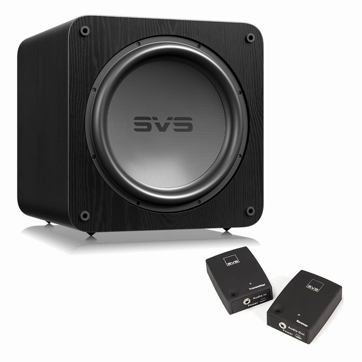 SVS SB-5000 15 Inch Powered Subwoofer with SoundPath Wireless Audio Adapter (Black Ash) Subwoofers,Bass Speakers,Woofers