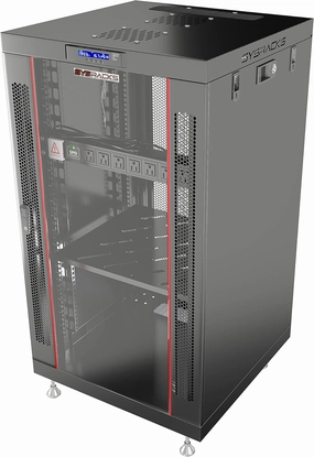 Sysracks 18U 24inch Deep Server Rack Cabinet It Enclosure Premium Series Data It Locking Under Desk Network Rack with Wheels PDU and Other Accessories rackmount gear,audio rack equipment,studio rackmounts,