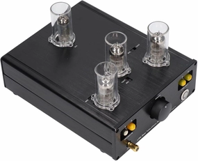T11 Phono Preamp Vacuum Tube Preamplifier Aluminum Alloy Anti Interference with Low Background Noise, GND Switch, and Enhanced Manufacturing Process for Record Player (US Plug phono preamp,turntable amplifier,record player preamp,