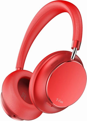 T-fun NC35 Hybrid Active Noise Cancelling Headphones, 360 Spatial Audio with Head Tracking, Over Ear Headphones Wireless Bluetooth 5.3, 55H ANC Playtime, Deep Bass, Custom EQ via App, for Travel Home reference headphones,neutral sound headphones,monitor he