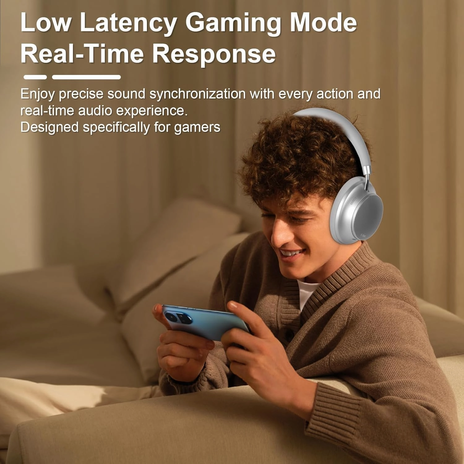 T-fun NC35 Hybrid Active Noise Cancelling Headphones, 360 Spatial Audio with Head Tracking, Over Ear Headphones Wireless Bluetooth 5.3, 55H ANC Playtime, Deep Bass, Custom EQ via App, for Travel Home