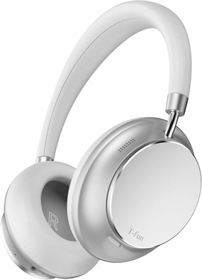 T-fun NC35 Hybrid Active Noise Cancelling Headphones, 360 Spatial Audio with Head Tracking, Over Ear Headphones Wireless Bluetooth 5.3, 55H ANC Playtime, Deep Bass, Custom EQ via App, for Travel Home reference headphones,neutral sound headphones,monitor he
