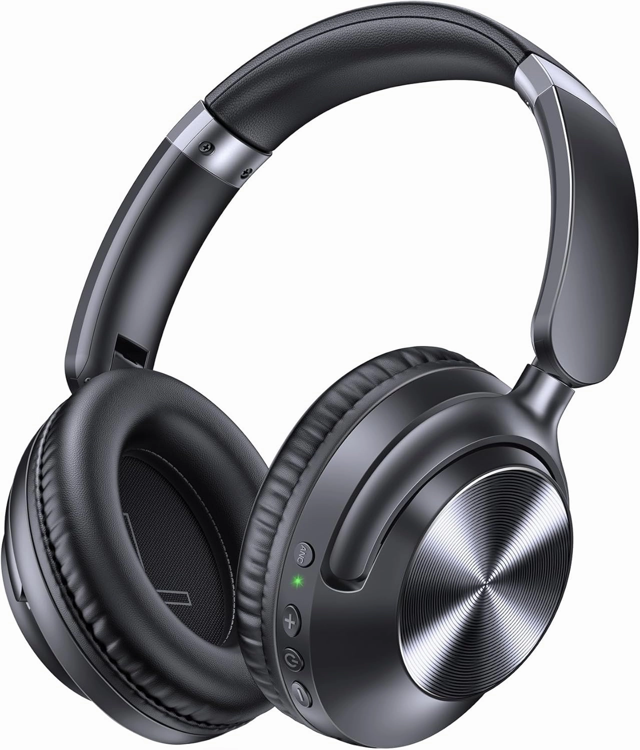 TAGRY Active Noise Cancelling Headphones 100H Playtime Wireless Over Ear Bluetooth Headphones Fast Charging Earphones with Deep Bass Comfort Light Weight Headsets for Travel Home Office PC Black over-ear headphones,closed back headphones,wireless studio ca