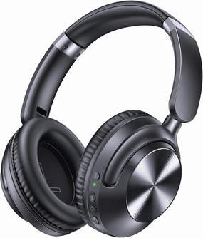TAGRY Active Noise Cancelling Headphones 100H Playtime Wireless Over Ear Bluetooth Headphones Fast Charging Earphones with Deep Bass Comfort Light Weight Headsets for Travel Home Office PC Black over-ear headphones,closed back headphones,wireless studio ca