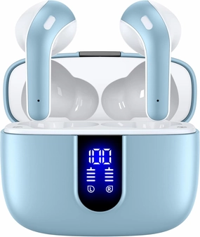 TAGRY Bluetooth Headphones True Wireless Earbuds 60H Playback LED Power Display Earphones with Wireless Charging Case IPX5 Waterproof in-Ear Ear buds with Mic for TV Smart Phone Laptop Computer Sports wireless earbuds,Bluetooth earphones,true wireless ster