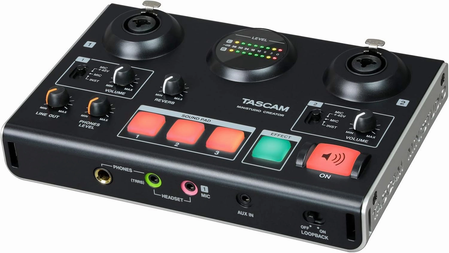 Tascam US-42B MiNiSTUDIO Creator USB Audio Interface (US42B), for Podcasting, Control Software, EZ Mode audio interface,USB interface,music recording input,