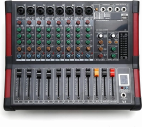 TC-Home 8 Channel Powered Mixer Professional Mixing Amplifier 16DSP TRS USB Bluetooth Home Recording balanced output player,audiophile player,hi-res digital player,