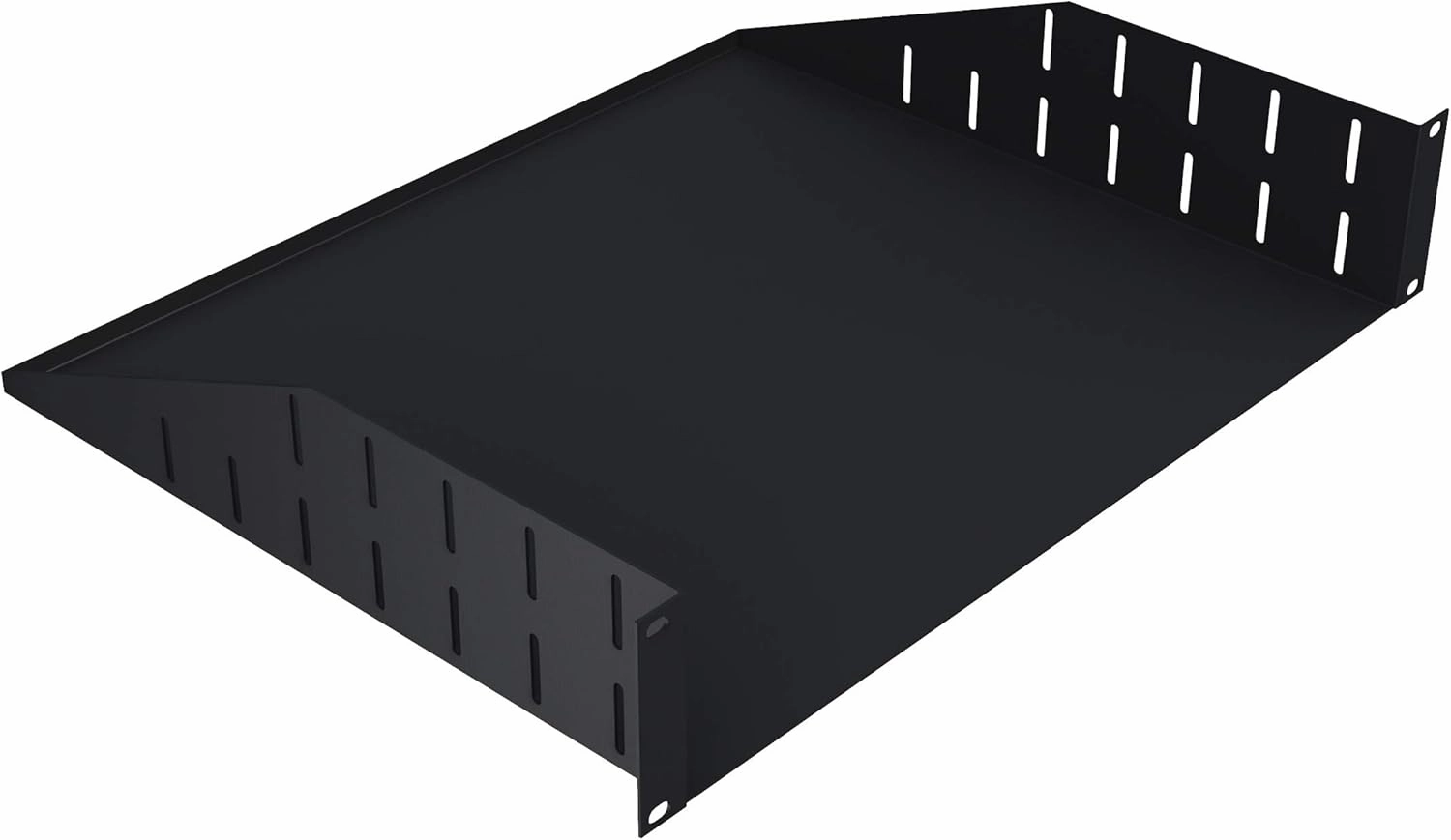 TCH Hardware 2U Space Server AV Rack Mount Utility Shelf - Black Steel 15" Deep music server,hi-fi media server,digital audio storage,