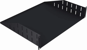 TCH Hardware 2U Space Server AV Rack Mount Utility Shelf - Black Steel 15" Deep music server,hi-fi media server,digital audio storage,