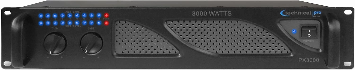 Technical Pro Professional 3000 Watts 2U 2-Channel DJ Power Amplifier with Dual Cooling Speed Fans and Integrated Power Stabilizer integrated amplifier,stereo receiver,hi-fi amp combo,