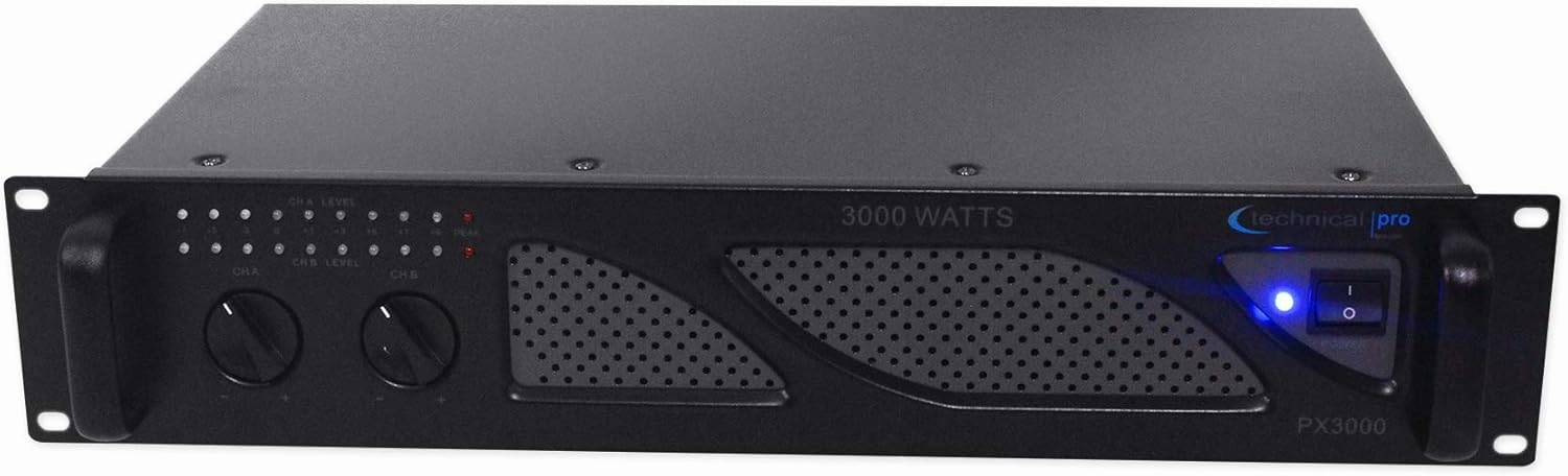 Technical Pro PX3000 Professional 2U 2-Channel 3000 Watt Power DJ Amplifier integrated amplifier,stereo receiver,hi-fi amp combo,
