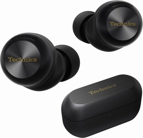 Technics Reference Class Hi-Fi Wireless Earbuds, Dolby Atmos with Head Tracking, Adaptive Noise Cancelling, 3 Device Multipoint, 10-hr Battery, Wireless Charging, Improved Fit - EAH-AZ100-K (Black) wireless earbuds,Bluetooth earphones,true wireless stereo,