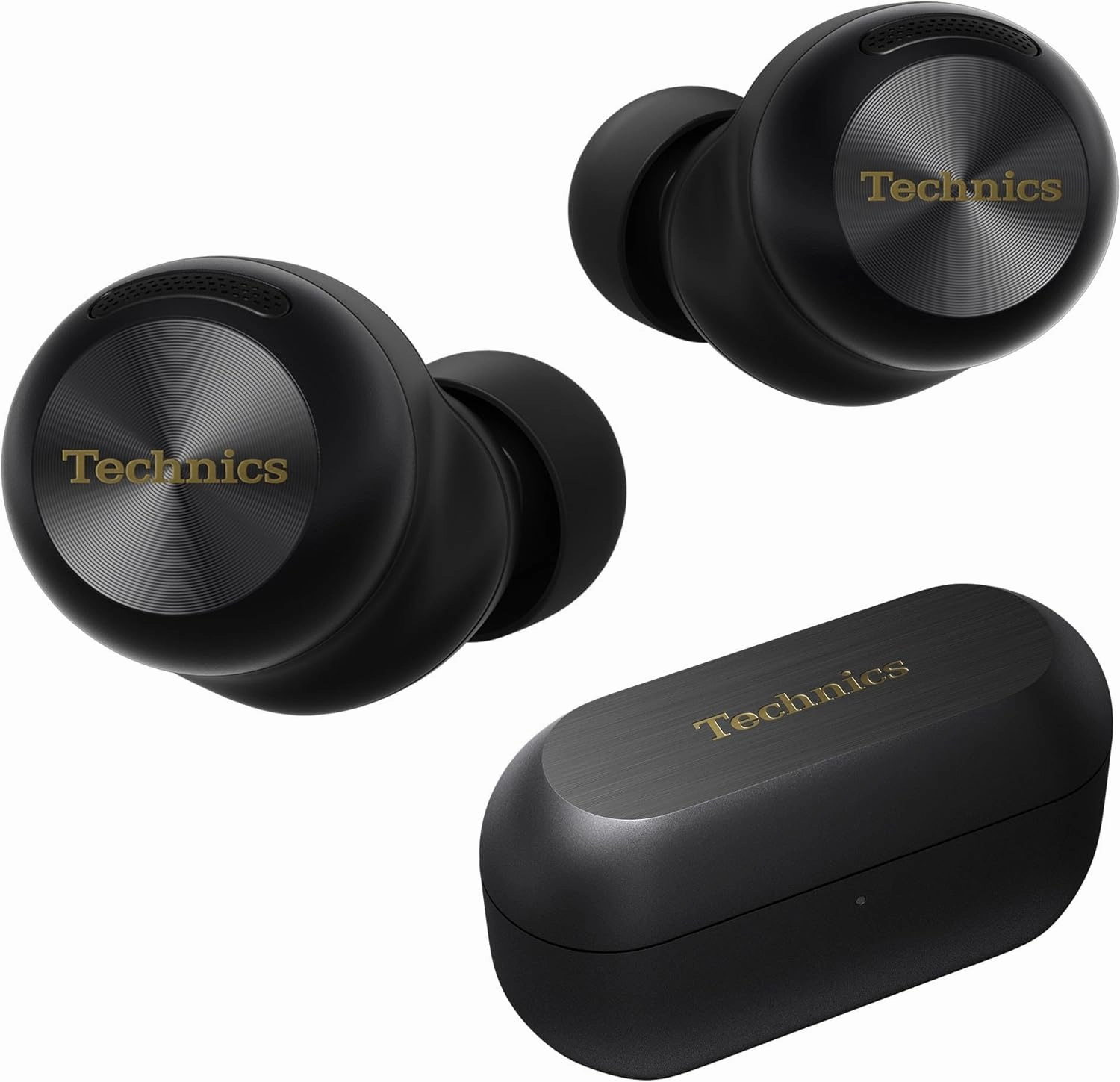 Technics Reference Class Hi-Fi Wireless Earbuds, Dolby Atmos with Head Tracking, Adaptive Noise Cancelling, 3 Device Multipoint, 10-hr Battery, Wireless Charging, Improved Fit - EAH-AZ100-K (Black) wireless earbuds,Bluetooth earphones,true wireless stereo,