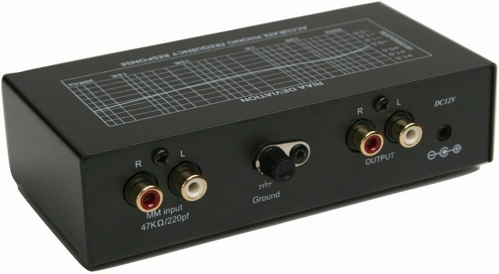 Technolink TC-750 Audiophile RIAA Phono Preamp, 85dB S/N, Black or Silver, Your Choice (Black w/ 1000mA Adaptor Upgrade)