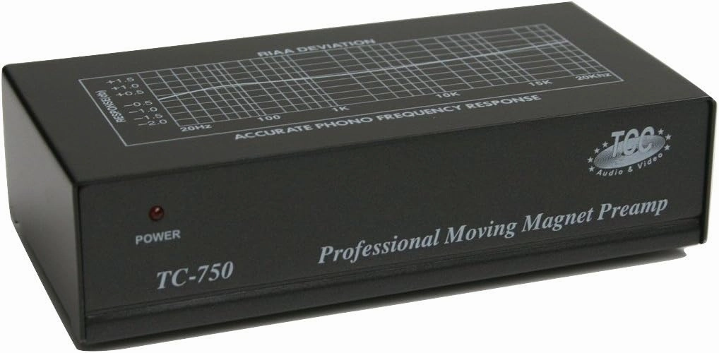 Technolink TC-750 Audiophile RIAA Phono Preamp, 85dB S/N, Black or Silver, Your Choice (Black w/ 1000mA Adaptor Upgrade)