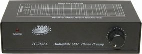 Technolink TC-750LC Audiophile RIAA Phono Preamp with Output Level Control, 85dB S/N; Black or Silver, Your Choice (Black) phono preamp,turntable amplifier,record player preamp,