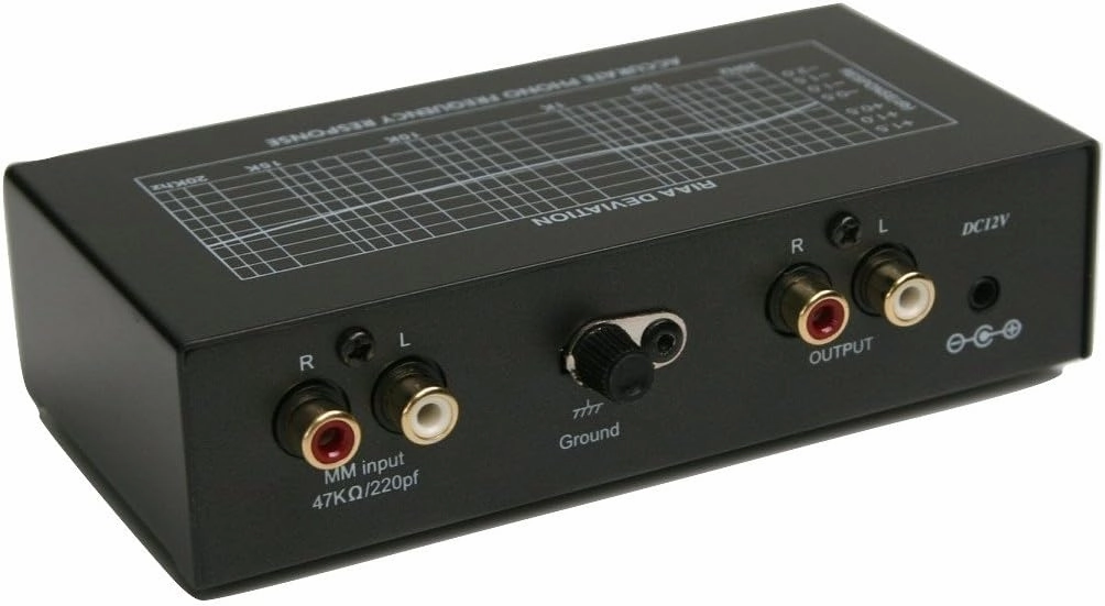 Technolink TC-750LC Audiophile RIAA Phono Preamp with Output Level Control, 85dB S/N; Black or Silver, Your Choice (Black)