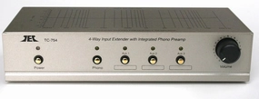 Technolink (TEC) TC-754 RIAA Phono Preamp (Pre-amp, Preamplifier) with Three Switchable Aux Inputs and Variable Output Level (Silver, 1 Amp (Higher Current) AC Adaptor) phono preamp,turntable amplifier,record player preamp,