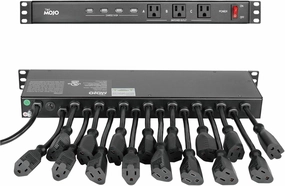 Tecmojo 1U Rack Mount 19 Outlet PDU Power Distribution Unit Power Strip Circuit Breaker fits 19-inch AV/Network/Server Cabinet/Closet/Enclosure equipment cabinet,AV gear cabinet,component enclosure,