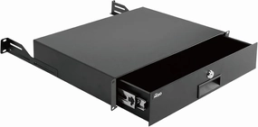 Tecmojo 2U Rack Drawer,Rack Mount Drawer for 19in Network Equipment/Server/AV Rack or Cabinet Enclosure,Sliding and Lockable Server Rack Drawer - Load-Bearing 44lb (20kg),with Cable Management Holes equipment cabinet,AV gear cabinet,component enclosure,
