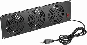 Tecmojo 3U Rack Mount Fan Panel, 3 Fans Cabinet Cooling Fans, 19in 6ft Cord Server Cooling System for Audio Rack and AV Cabinet in Office, Theater(Vertical Assemble) audio rack,hi-fi component stand,media shelf,