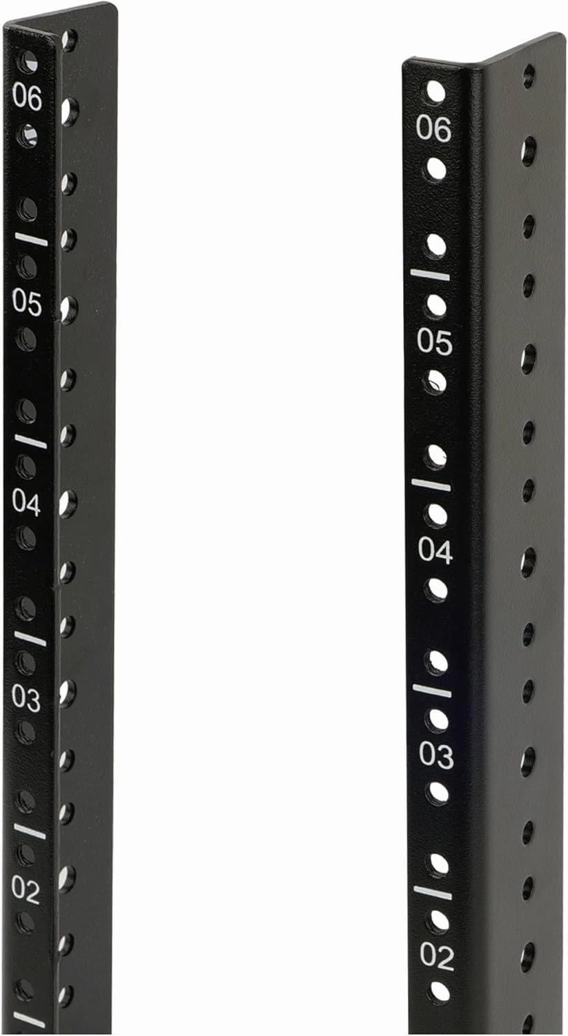 Tecmojo 6U Vertical Rack Rail Pair Kit DIY Rack Rails Kit, 12-24 Screws Included to Mount Equipment, Tapped Hole music server,hi-fi media server,digital audio storage,