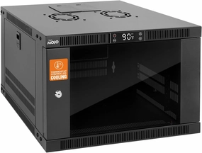 Tecmojo 6U Wall Mount Rack with Thermostat, 17.7inch Depth Enclosed Server Cabinet with 2 Cooling Fans,Lockable Door & Hardware,6U Rack for 19inch Equipments,Glass Door rackmount gear,audio rack equipment,studio rackmounts,