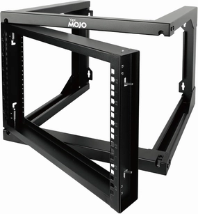 Tecmojo 6U Wall Mount Server Rack, Open Frame Network Rack for 19" Computer/AV/Data/IT/Media Equipment, 18" Depth, 16" Apart Mounting Holes, Swing Gate, Square and Tapped Holes audio rack,hi-fi component stand,media shelf,