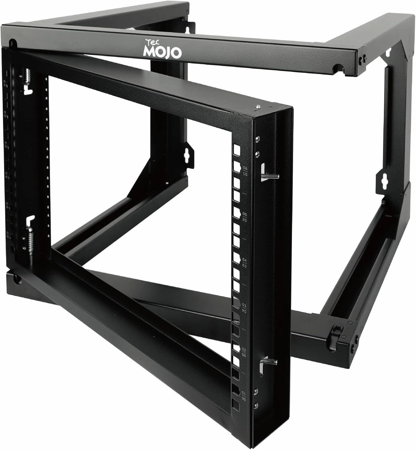 Tecmojo 6U Wall Mount Server Rack, Open Frame Network Rack for 19" Computer/AV/Data/IT/Media Equipment, 18" Depth, 16" Apart Mounting Holes, Swing Gate, Square and Tapped Holes audio rack,hi-fi component stand,media shelf,