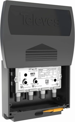 Televes 2-Input TForce Mast Amplifier with BOSS-Tech and F Power Supply Unit power amplifier,stereo amp,hi-fi power amp,