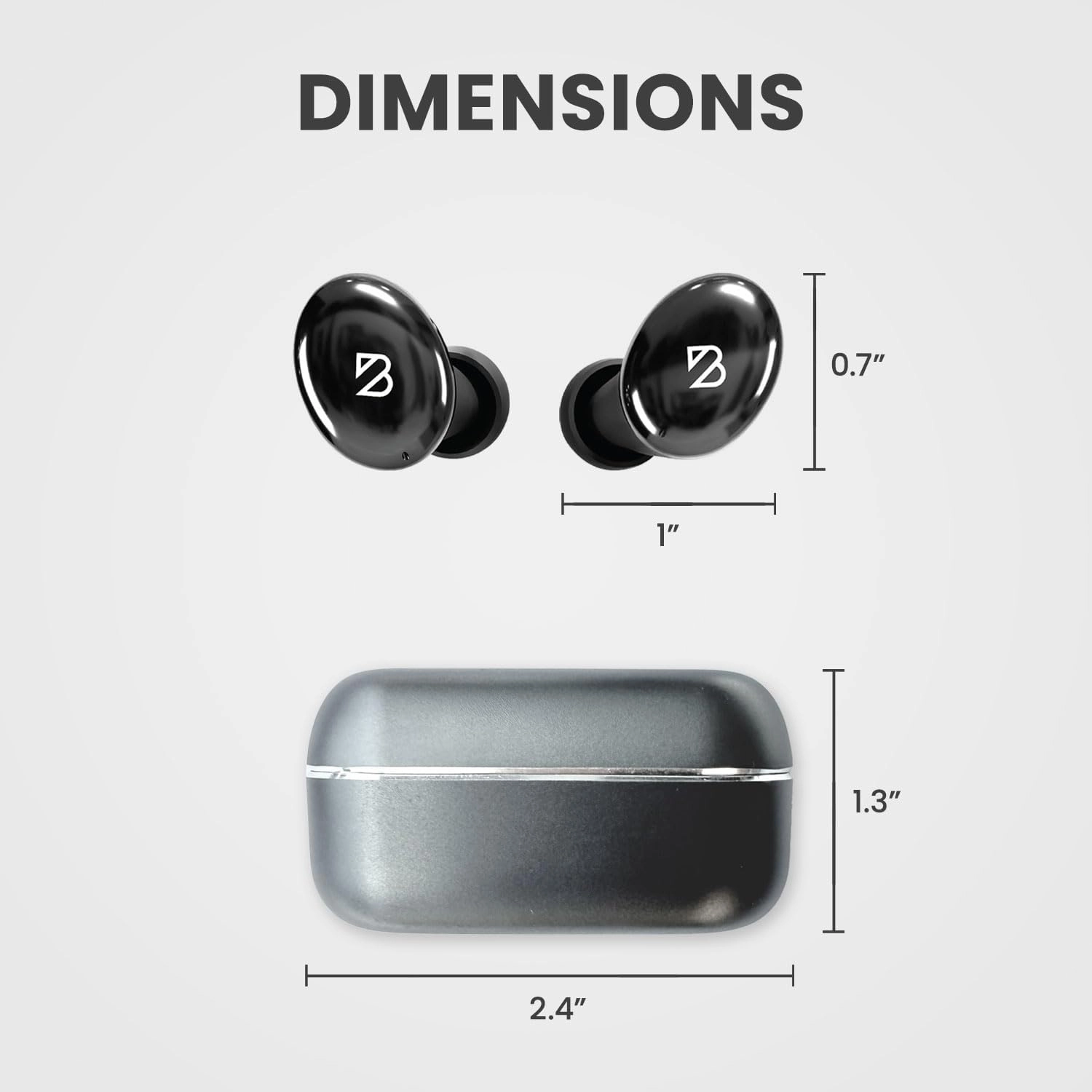 Tempo 30 Wireless Earbuds for Small Ears - Award-Winning Sound, Sweatproof Bluetooth Earbuds, Comfortable Ear Buds for Women, Black Earphones Small Ear Canals, Long Battery Headphones