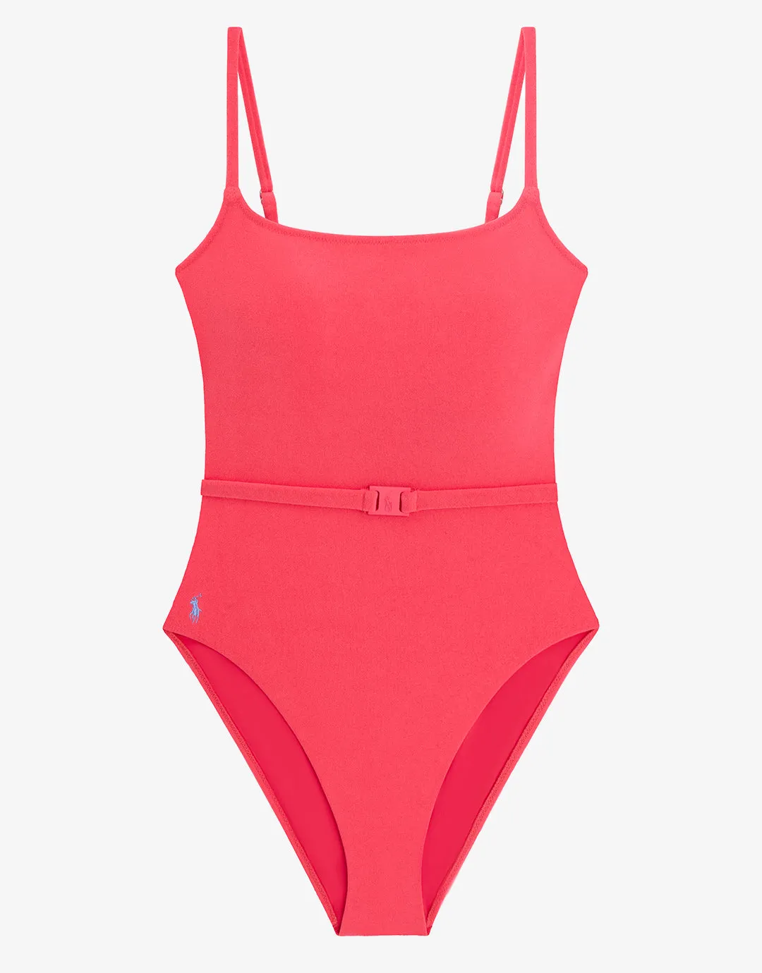 Terry Belted Kennedy Swimsuit - Coral