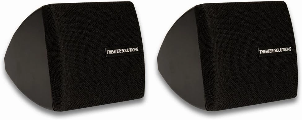 Theater Solutions TS30B Mountable Indoor Speakers Black Bookshelf Pair, 2.5 Inch (Pack of 2) bookshelf speakers,compact stereo speakers,hi-fi shelf speakers,