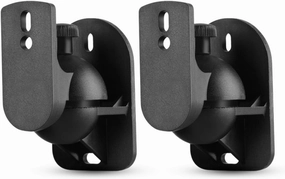 TNP Universal Satellite Speaker Wall Mount Bracket Ceiling Mount Clamp with Adjustable Swivel and Tilt Angle Rotation for Home Theater Surround Sound System Satellite Speakers - 2 Pack, Black surround sound system,cinema audio kit,5.1 surround package,